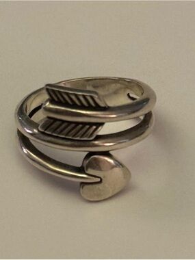 Arrow and Heart Wrap Ring